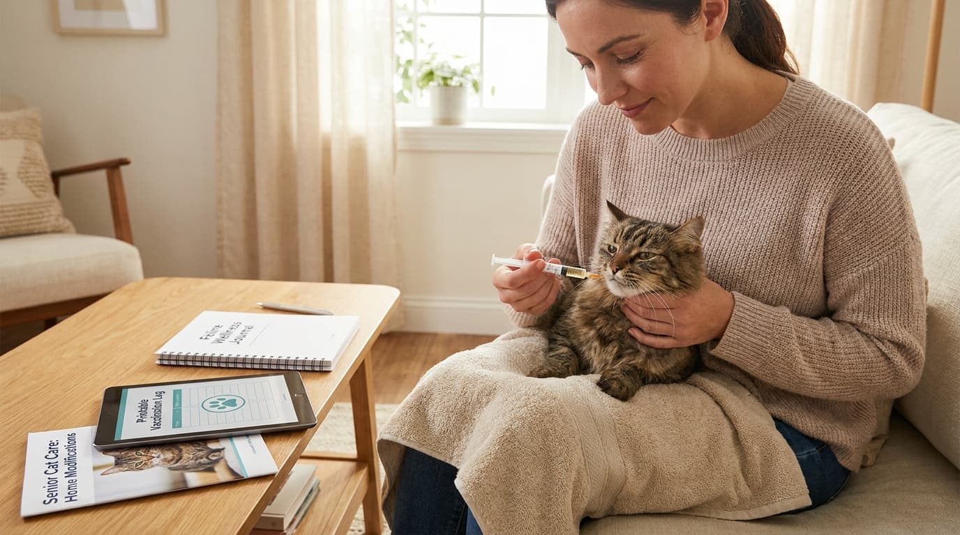 How to Give a Grumpy Cat Liquid Medicine Without the Drama